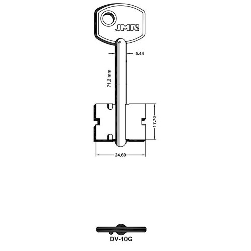 Key Blank DV-10G