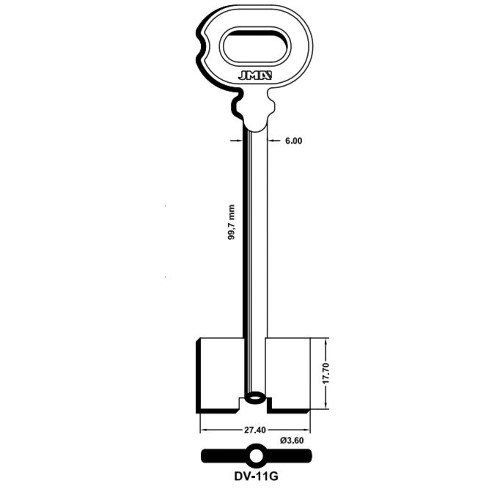 Key Blank DV-11G