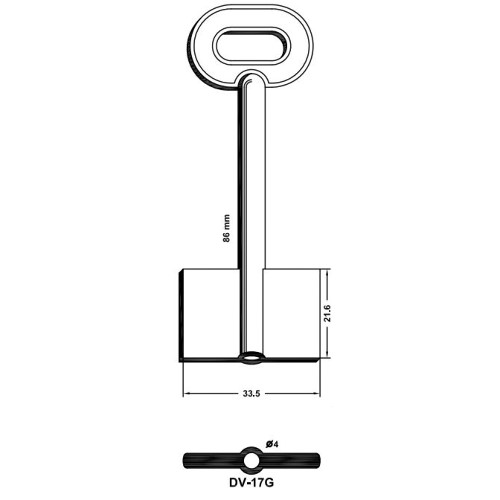 Key Blank DV-17G