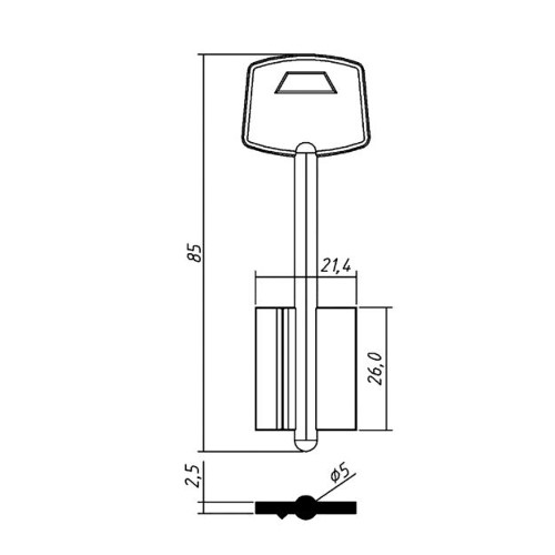 Key Blank ELP-2