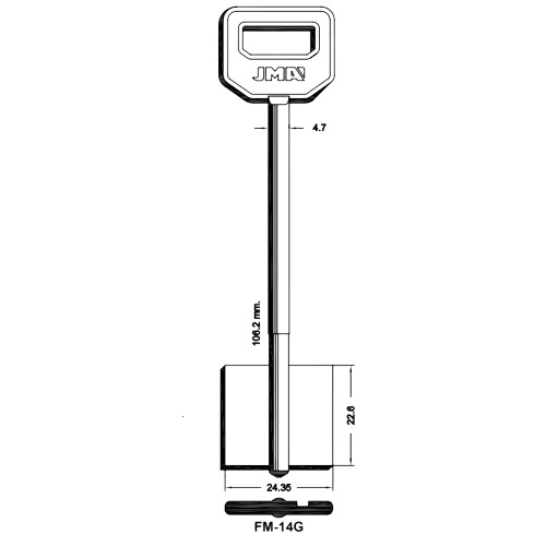Key Blank FM-14G
