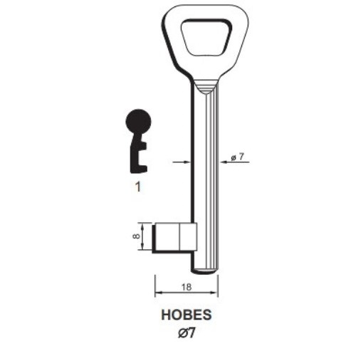 Key Blank HOBES No1