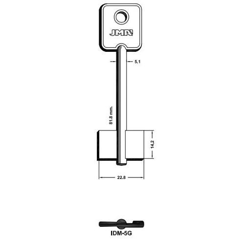 Key Blank IDM-5G