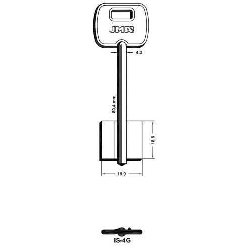 Key Blank IS-4G