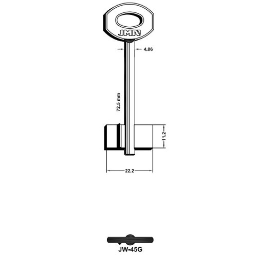 Key Blank JW-45G