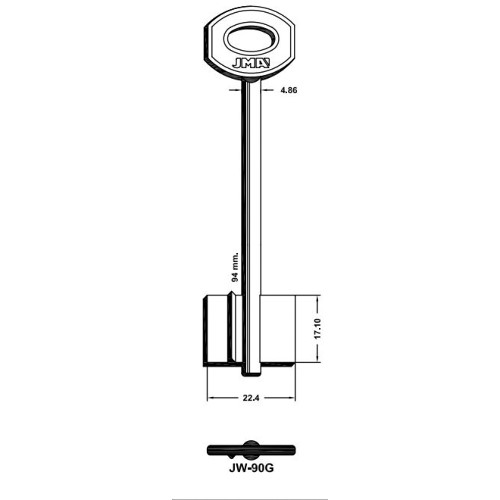Key Blank JW-90G