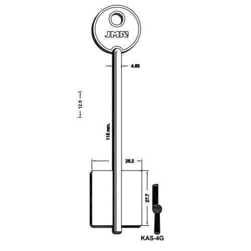 Key Blank KAS-4G