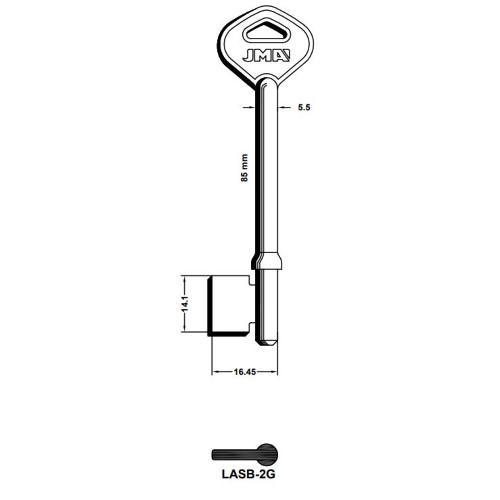 Key Blank LASB-2G