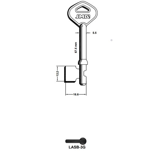 Key Blank LASB-3G