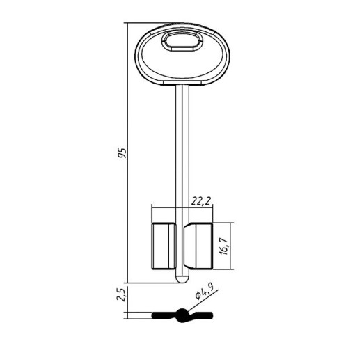 Key Blank METTEM-15