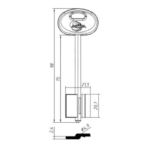 Key Blank METTEM-19