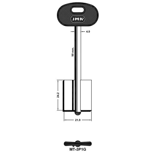 Key Blank MT- 3.P1G