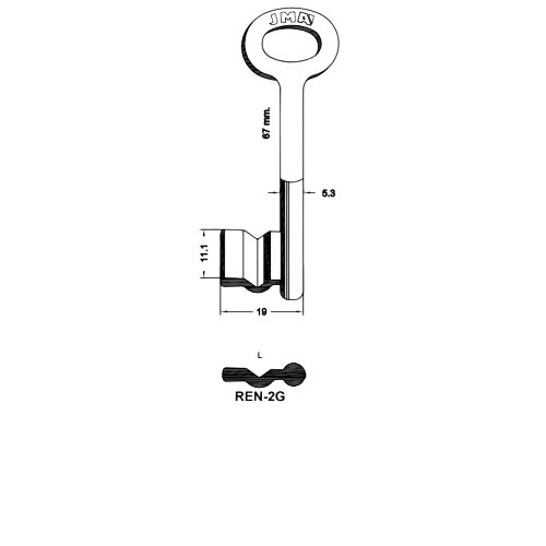 Key Blank REN-2G