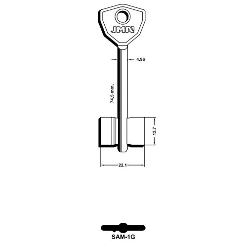 Key Blank SAM-1G
