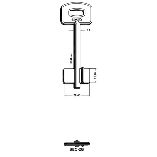 Key Blank SEC-2G