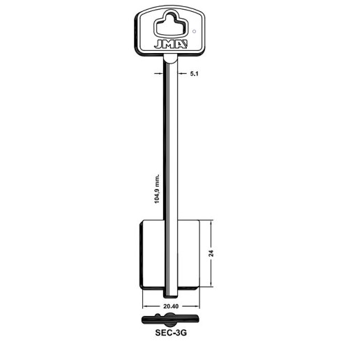 Key Blank SEC-3G
