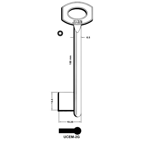 Key Blank UCEM-2G
