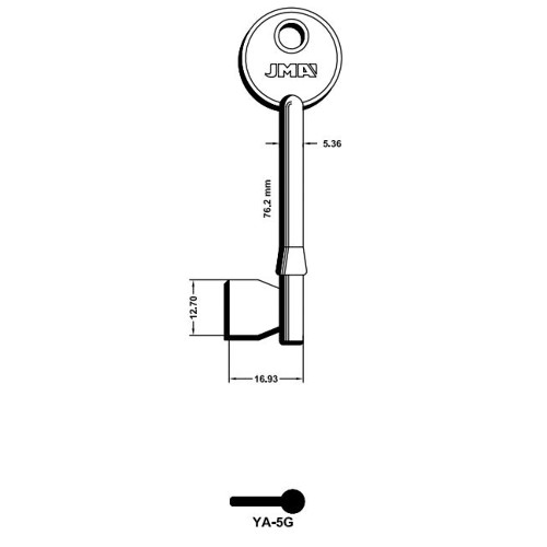 Key Blank YA-5G