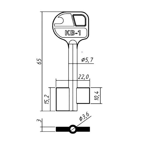 Key Blank Wittkopp KB1