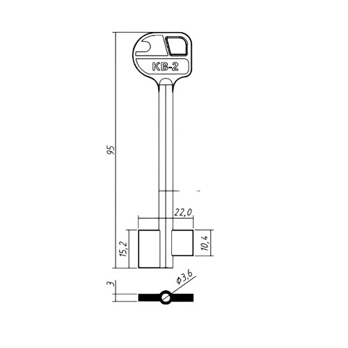 Key Blank Wittkopp KB2
