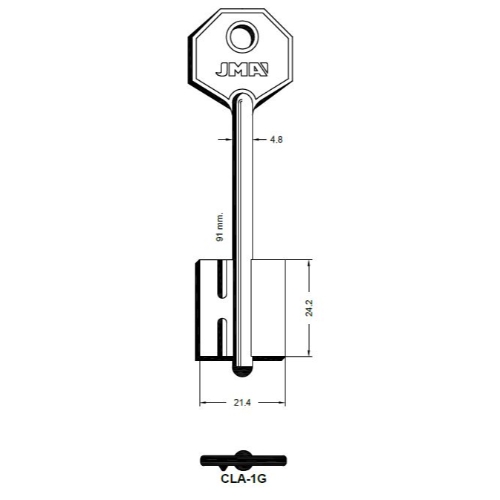 Key Blank CLA-1G