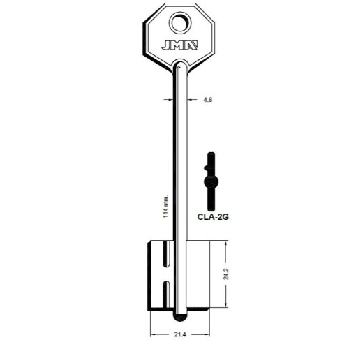Key Blank CLA-2G