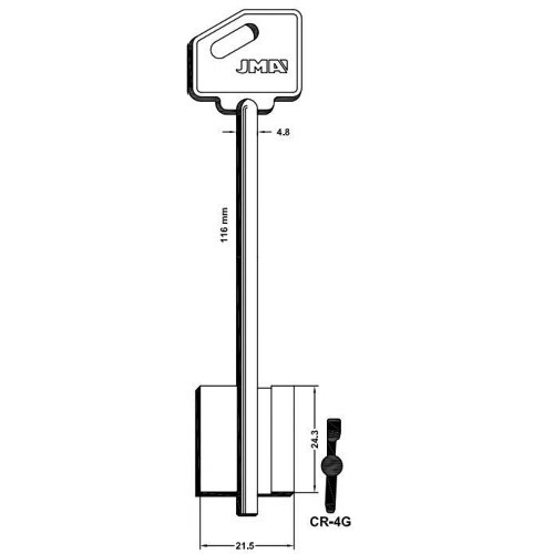 Key Blank CR-4G