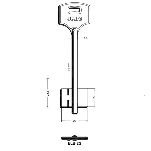 Key Blank ELB-2G