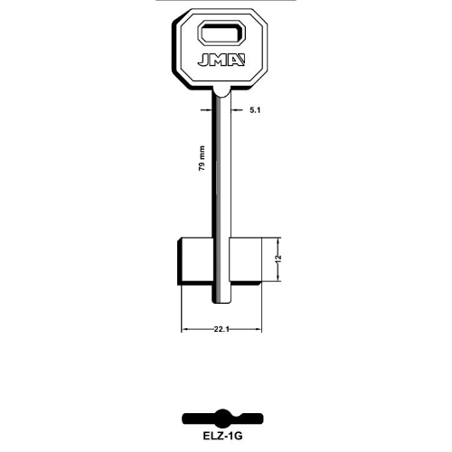 Key Blank ELZ-1G