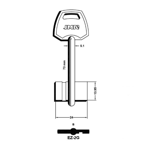 Key Blank EZ-2G