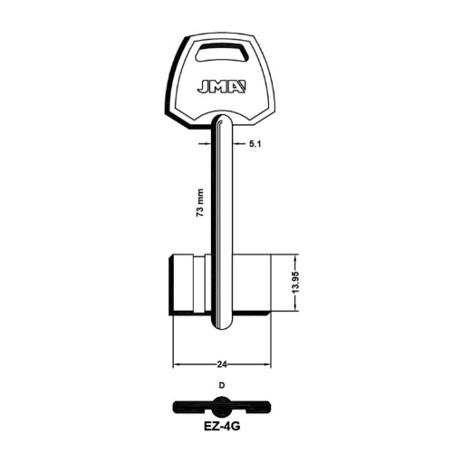 Key Blank EZ-4G