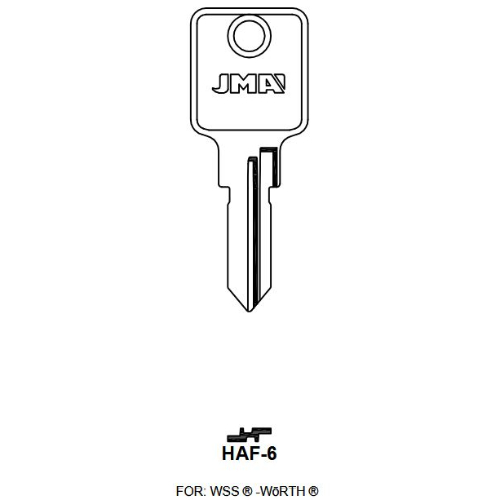 Key blank HAF-6