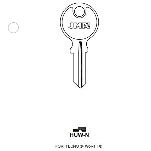 Key blank HUW-N