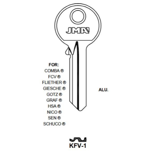 Key blank KFV-1