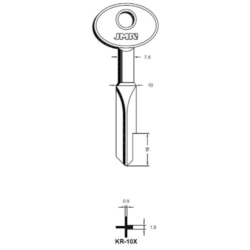 Key Blank KR-10X