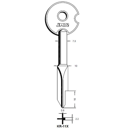 Key Blank KR-11X