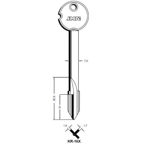 Key Blank KR-16X