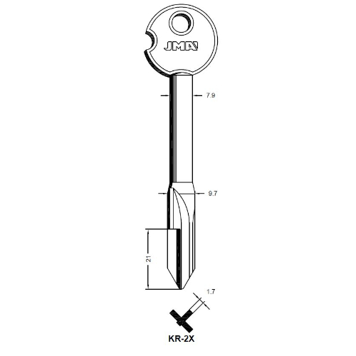Key Blank KR-2X