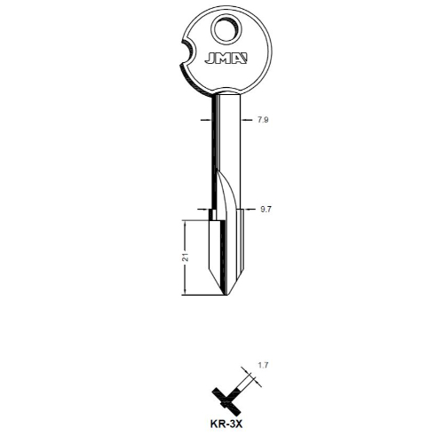 Key Blank KR-3X