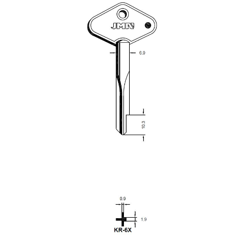 Key Blank KR-6X