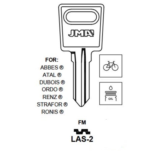 Key blank LAS-2
