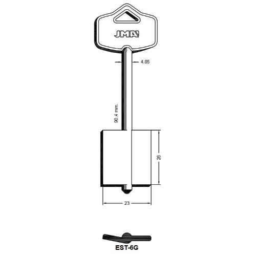 Key Blank EST- 6G