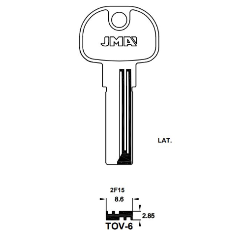 Key Blank TOV-6