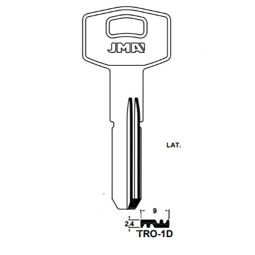 Key Blank TRO-1D