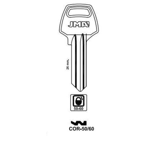 Key blank COR-50/60