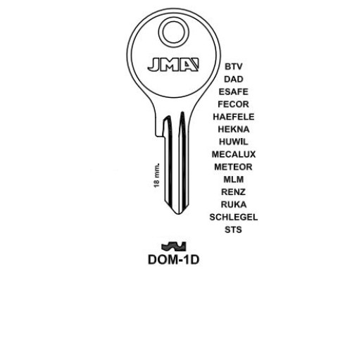 Key blank DOM-1D