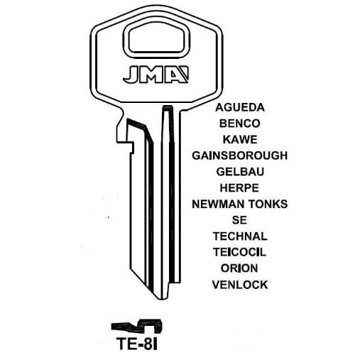 Key blank TE-8I