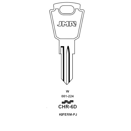Key blank CHR-6D