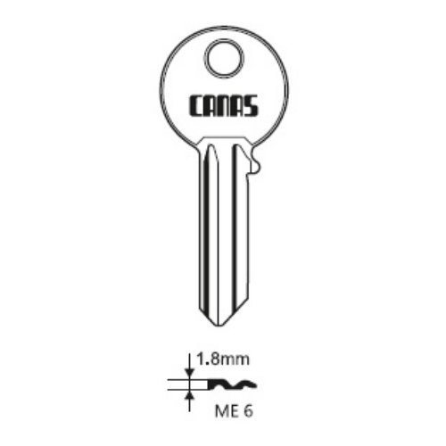 Key blank FAVOR ME6 1,80mm