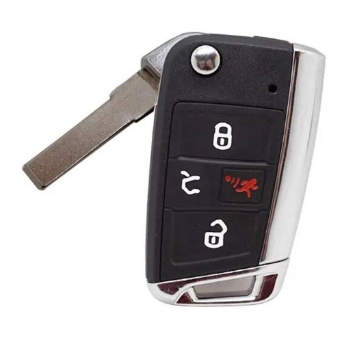 3+1 button key shell with HU-HAAP1 blade, fits VW